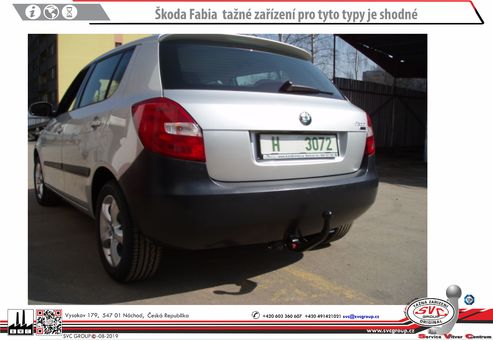Tažné zařízení Škoda Fabia 2000-2014
Maximální zatížení 85 kg
Maximální svislé zatížení bottom kg
Katalogové číslo 003-215