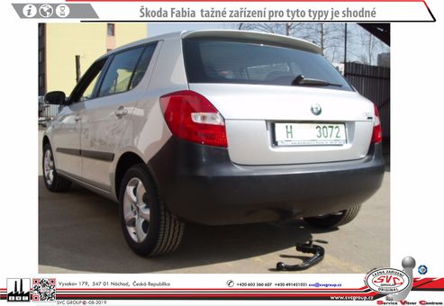 Tažné zařízení Škoda Fabia 2000-2014
Maximální zatížení 85 kg
Maximální svislé zatížení bottom kg
Katalogové číslo 003-215