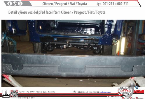 Tažné zařízení Peugeot Expert  2007-2016
Maximální zatížení 75 kg
Maximální svislé zatížení bottom kg
Katalogové číslo 002-211