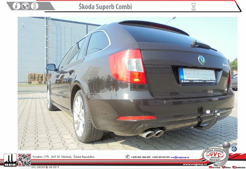 Tažné zařízení Škoda Superb Combi 2009 - 2015
Maximální zatížení 100 kg
Maximální svislé zatížení bottom kg
Katalogové číslo 001-268