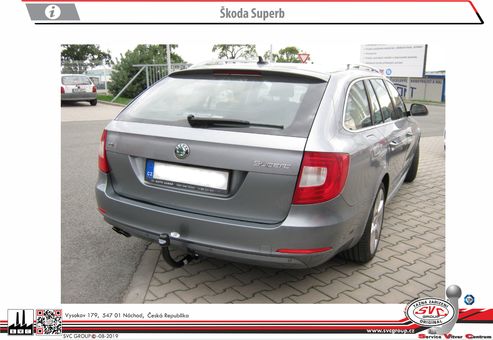 Tažné zařízení Škoda Superb Combi 2010 - 2015
Maximální zatížení 100 kg
Maximální svislé zatížení bottom kg
Katalogové číslo 003-268