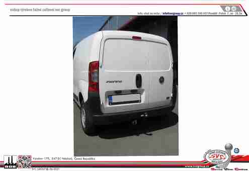 Tažné zařízení Fiorino + Qubo   225
Maximální zatížení 60 kg
Maximální svislé zatížení bottom kg
Katalogové číslo 001-236