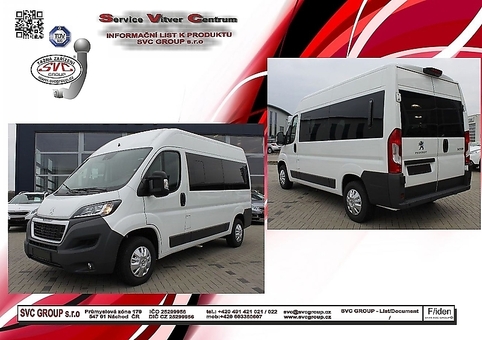 Tažné zařízení Peugeot Boxer
Maximální zatížení 3200 kg
Maximální svislé zatížení 180kg
Katalogové číslo 104-020