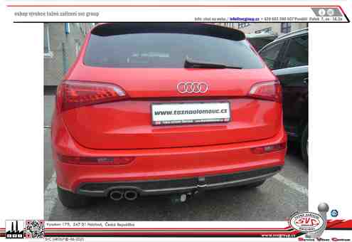 Tažné zařízení Q5   8R Ne pro RS Quattro a Hybrid-Benzín
Maximální zatížení 100 kg
Maximální svislé zatížení bottom kg
Katalogové číslo 036-191