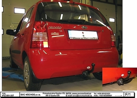 Tažné zařízení Picanto  Typ-I Včetně 08MY+08MY, (starší i nový model vozu) BC
Maximální zatížení 30 kg
Maximální svislé zatížení bottom kg
Katalogové číslo 001-267