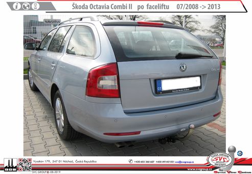 Tažné zařízení Škoda Octavia Combi II
Maximální zatížení 100 kg
Maximální svislé zatížení bottom kg
Katalogové číslo 002-271