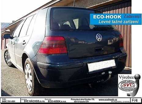 Tažné zařízení VW Golf IV
Maximální zatížení 85 kg
Maximální svislé zatížení bottom kg
Katalogové číslo 701-001