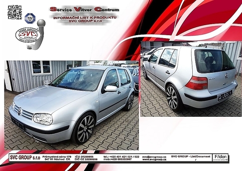 Tažné zařízení VW Golf IV
Maximální zatížení 85 kg
Maximální svislé zatížení bottom kg
Katalogové číslo 701-001