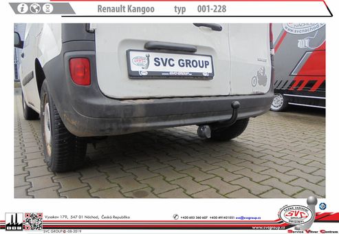 Tažné zařízení Renault Kangoo Typ II 02/2008-> 05/2013->
Maximální zatížení 75 kg
Maximální svislé zatížení bottom kg
Katalogové číslo 001-228