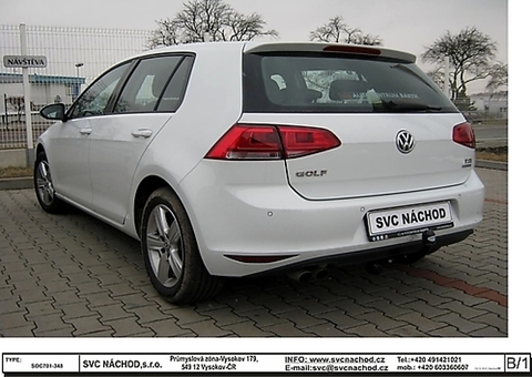 Tažné zařízení Volkswagen Golf 2012-2017
Maximální zatížení 85 kg
Maximální svislé zatížení bottom kg
Katalogové číslo 001-348