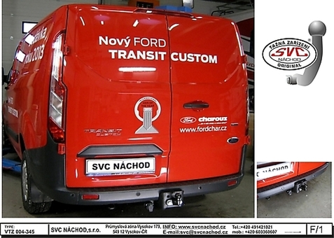 Tažné zařízení Transit  Tranzit  Tourneo Custon 2013 +
Maximální zatížení 115 kg
Maximální svislé zatížení bottom kg
Katalogové číslo 004-345