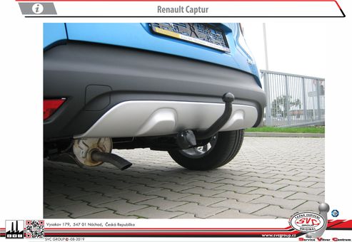 Tažné zařízení Renault Captur
Maximální zatížení 75 kg
Maximální svislé zatížení bottom kg
Katalogové číslo 001-352