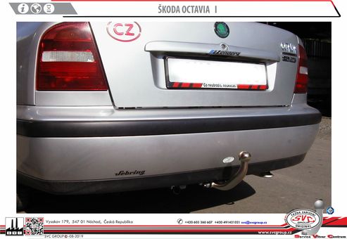 Tažné zařízení Škoda Octavia I 1996-2010
Maximální zatížení 95 kg
Maximální svislé zatížení bottom kg
Katalogové číslo 001-119