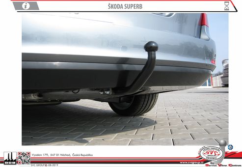 Tažné zařízení Škoda Superb 2008-2015
Maximální zatížení 85 kg
Maximální svislé zatížení bottom kg
Katalogové číslo 001-268
