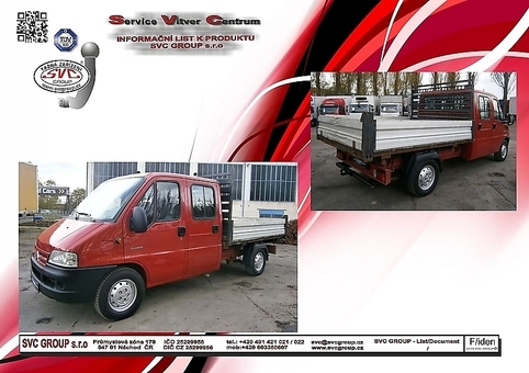 Tažné zařízení Citroen Jumper -2006 valník
Maximální zatížení 150 kg
Maximální svislé zatížení bottom kg
Katalogové číslo 004-007