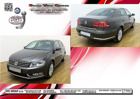 Tažné zařízení VW Passat 2010 - 2014
Maximální zatížení 85 kg
Maximální svislé zatížení bottom kg
Katalogové číslo 001-297