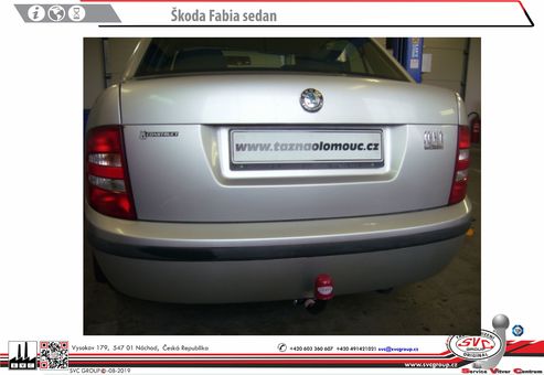 Tažné zařízení Škoda Fabia Sedan 2000 - 2007
Maximální zatížení 75 kg
Maximální svislé zatížení bottom kg
Katalogové číslo 001-094