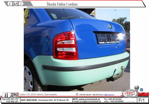 Tažné zařízení Škoda Fabia Sedan 2000-2007
Maximální zatížení 75 kg
Maximální svislé zatížení bottom kg
Katalogové číslo 002-094