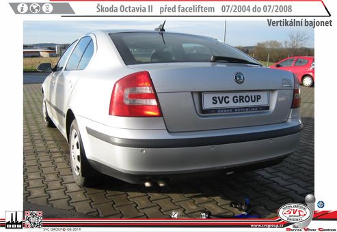 Tažné zařízení Škoda Octavia Sedan 2004-2008
Maximální zatížení 100 kg
Maximální svislé zatížení bottom kg
Katalogové číslo 003-138