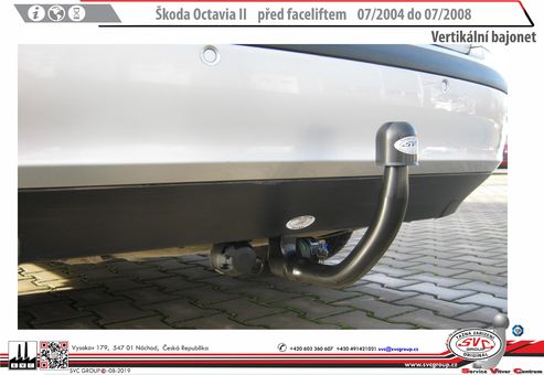 Tažné zařízení Škoda Octavia Sedan 2004-2008
Maximální zatížení 100 kg
Maximální svislé zatížení bottom kg
Katalogové číslo 003-138