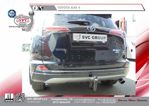 Tažné zařízení RAV-4   A40+A41+A42+A44+A49
Maximální zatížení 100 kg
Maximální svislé zatížení bottom kg
Katalogové číslo 003-400