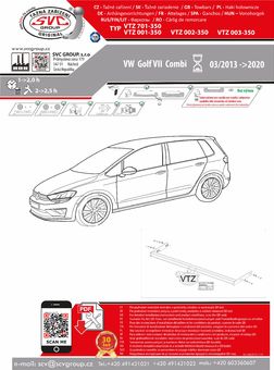 Tažné zařízení VW Golf Combi VII 2013-2020
Maximální zatížení 115 kg
Maximální svislé zatížení middle_bottom_prep kg
Katalogové číslo 701-350