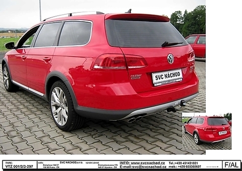 Tažné zařízení VW Passat Alltrack  2012 - 2014
Maximální zatížení 85 kg
Maximální svislé zatížení bottom kg
Katalogové číslo 001-297