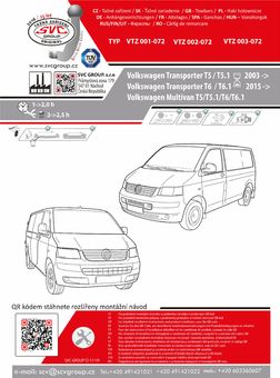 Tažné zařízení VW Multivan T5
Maximální zatížení 150 kg
Maximální svislé zatížení bottom kg
Katalogové číslo 003-072