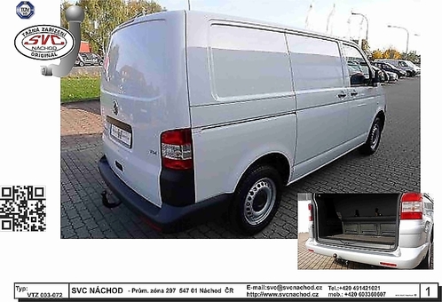 Tažné zařízení VW Multivan T5
Maximální zatížení 150 kg
Maximální svislé zatížení bottom kg
Katalogové číslo 003-072