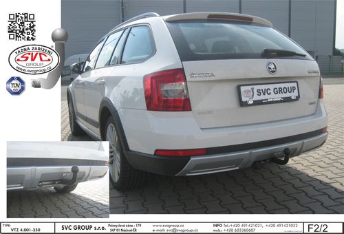 Tažné zařízení Škoda Octavia Scout 2014-
Maximální zatížení 95 kg
Maximální svislé zatížení bottom kg
Katalogové číslo 4.001-350