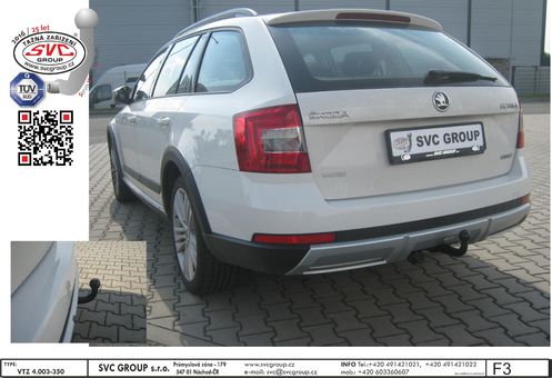 Tažné zařízení Škoda Octavia Scout III 2013 - 2020
Maximální zatížení 95 kg
Maximální svislé zatížení middle_bottom_prep kg
Katalogové číslo 4.003-350