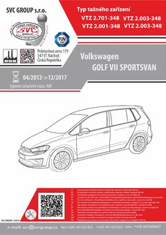 Tažné zařízení Golf Sportsvan  04/2014->12/2017
Maximální zatížení 95 kg
Maximální svislé zatížení bottom kg
Katalogové číslo 2.003-348
