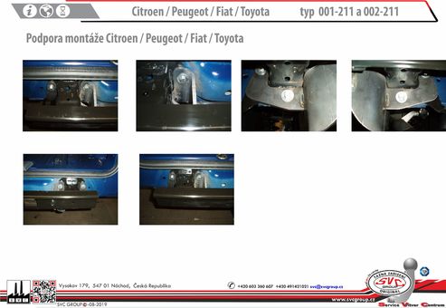 Tažné zařízení Toyota PROACE 2007->2016
Maximální zatížení 75 kg
Maximální svislé zatížení bottom kg
Katalogové číslo 002-211