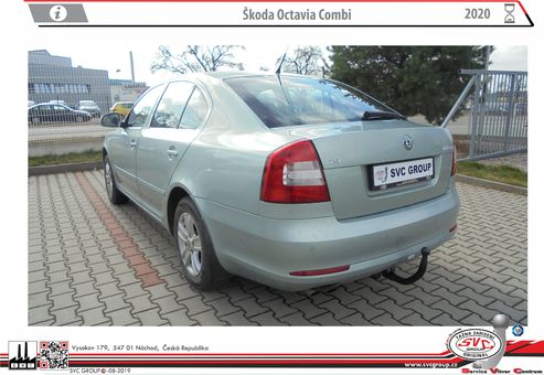 Tažné zařízení Škoda Octavia Sedan 2008 - 2013
Maximální zatížení 100 kg
Maximální svislé zatížení bottom kg
Katalogové číslo 003-138