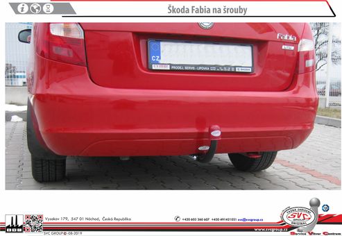 Tažné zařízení Škoda Fabia Combi 2007-2015
Maximální zatížení 85 kg
Maximální svislé zatížení bottom kg
Katalogové číslo 701-002