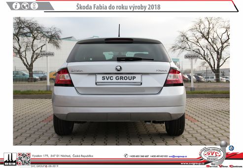 Tažné zařízení Škoda Fabia 2014-2018 nárazníkem
Maximální zatížení 65 kg
Maximální svislé zatížení middle_bottom_cap kg
Katalogové číslo 2.003-373