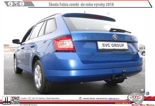 Tažné zařízení Škoda Fabia III Combi 2015-2018 nárazníkem
Maximální zatížení 65 kg
Maximální svislé zatížení middle_bottom_cap kg
Katalogové číslo 2.003-373