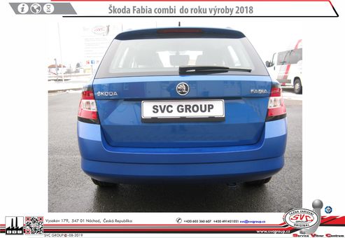 Tažné zařízení Škoda Fabia III Combi 2015-2018 nárazníkem
Maximální zatížení 65 kg
Maximální svislé zatížení middle_bottom_cap kg
Katalogové číslo 2.003-373