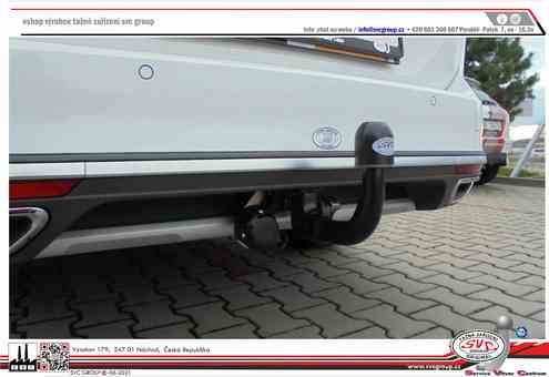 Tažné zařízení Passat Alltrack vč. 4-Motion B8
Maximální zatížení 120 kg
Maximální svislé zatížení bottom kg
Katalogové číslo 003-378