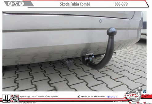 Tažné zařízení Škoda Fabia Combi  2015-2018
Maximální zatížení 85 kg
Maximální svislé zatížení bottom kg
Katalogové číslo 003-379
