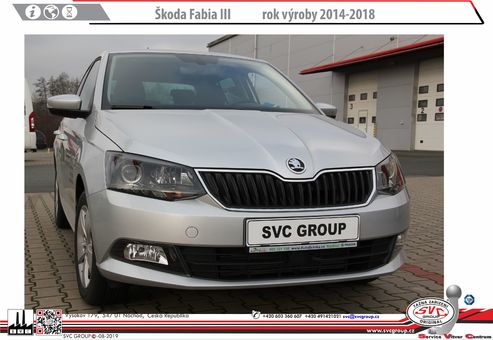 Tažné zařízení Škoda Fabia III 2014-2018
Maximální zatížení 85 kg
Maximální svislé zatížení bottom kg
Katalogové číslo 002-374