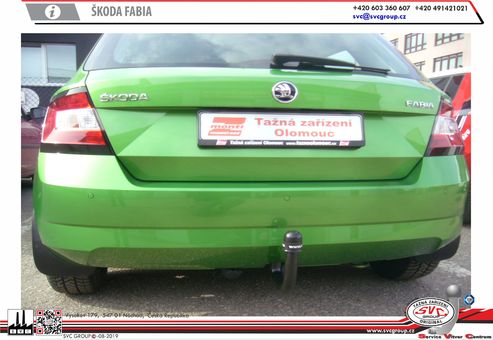 Tažné zařízení Škoda Fabia III 2014-2018
Maximální zatížení 85 kg
Maximální svislé zatížení bottom kg
Katalogové číslo 003-374