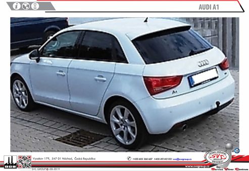 Tažné zařízení Audi A1 a Sportback 2010-2018
Maximální zatížení 85 kg
Maximální svislé zatížení bottom kg
Katalogové číslo 001-374