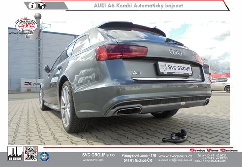 Tažné zařízení Audi A6 Kombi
Maximální zatížení 150 kg
Maximální svislé zatížení bottom kg
Katalogové číslo 003-362
