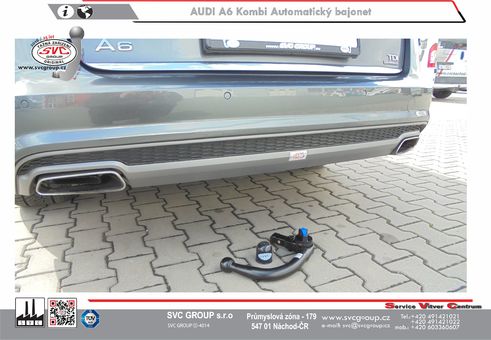 Tažné zařízení Audi A6 Kombi
Maximální zatížení 150 kg
Maximální svislé zatížení bottom kg
Katalogové číslo 003-362