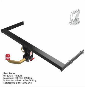 Tažné zařízení Seat Leon ST, Combi 2013 - 2018
Maximální zatížení 85 kg
Maximální svislé zatížení bottom kg
Katalogové číslo 1.002-348