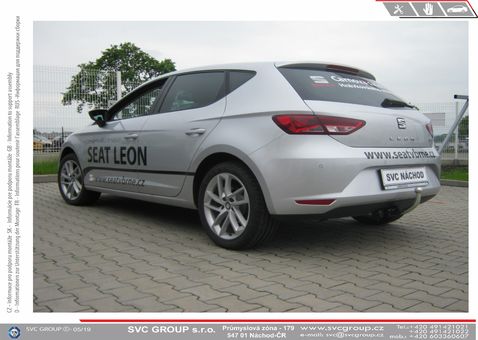 Tažné zařízení Seat Leon ST, Combi 2013 - 2018
Maximální zatížení 85 kg
Maximální svislé zatížení bottom kg
Katalogové číslo 1.002-348