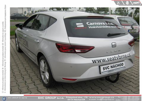 Tažné zařízení Seat Leon ST 20013 - 2016 X-PERIENCE
Maximální zatížení 85 kg
Maximální svislé zatížení bottom kg
Katalogové číslo 1.003-348