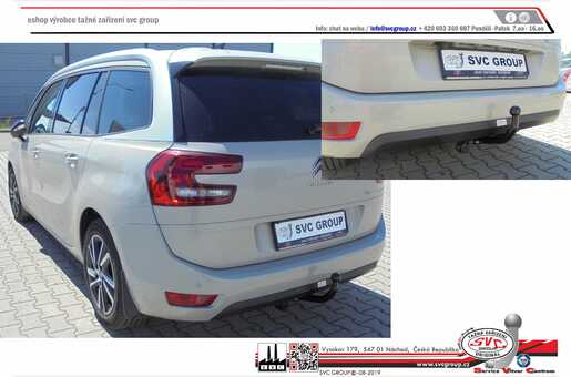 Tažné zařízení Citroën C4 Spacetourer 2018 -
Maximální zatížení 100 kg
Maximální svislé zatížení bottom kg
Katalogové číslo 001-419