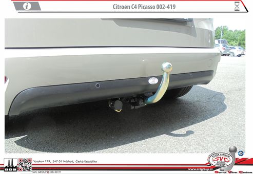 Tažné zařízení Citroen C4 Picasso
Maximální zatížení 100 kg
Maximální svislé zatížení bottom kg
Katalogové číslo 002-419